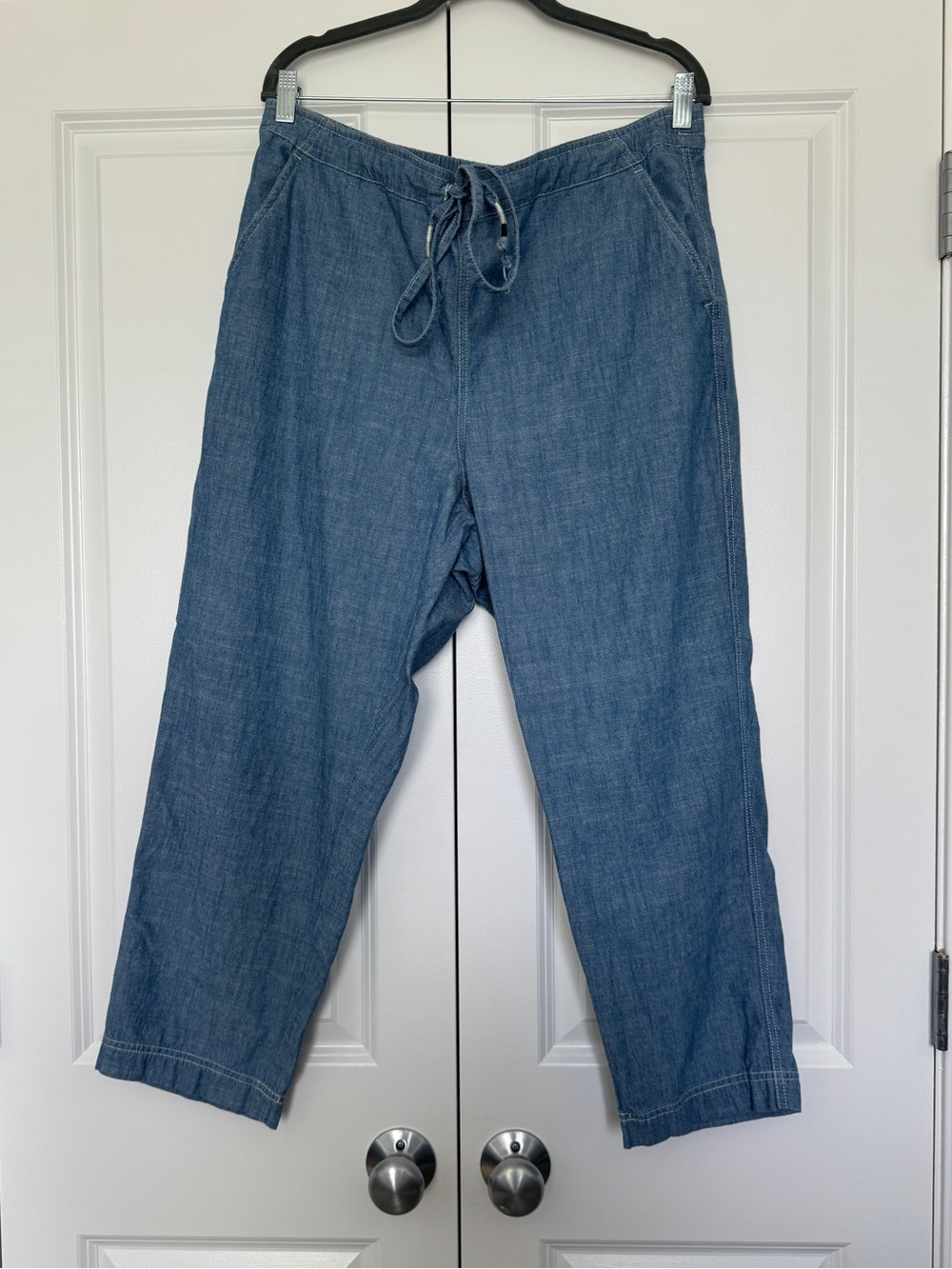 J. Crew Women’s Chambray Denim Drawstring Pants Size XL